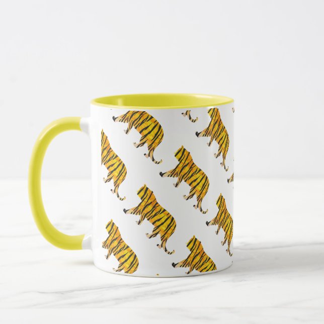 Silhouette Tiger Black and Orange Mugg (Vänster)