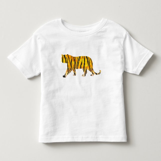 Silhouette Tiger Black and Orange Tee (Framsida)
