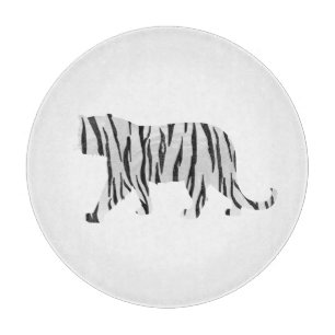 Silhouette Tiger Black and White
