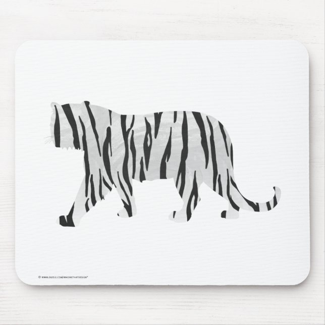 Silhouette Tiger Black and White Musmatta (Framsidan)