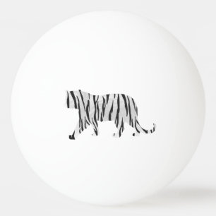 Silhouette Tiger Black and White Pingisboll