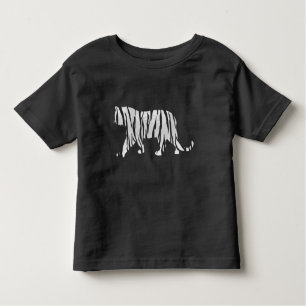 Silhouette Tiger Black and White T Shirt