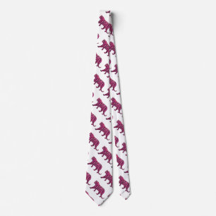Silhouette Tiger Rosa och svart Slips
