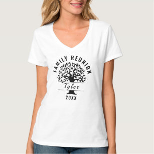 Silhouette Träd Family Reunion Gift Souvenir T-Shi T Shirt
