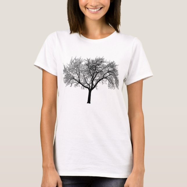 silhouette-träd tee (Framsida)