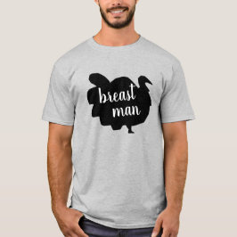 Silhouette Turkey Breast Man Funny Thanksgiving T Shirt