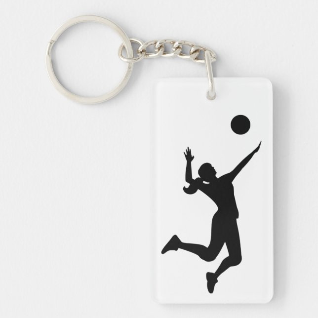 silhouette volleyball women nyckelring (Framsidan)