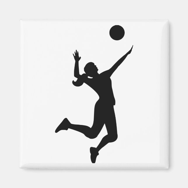silhouette women's volleyball magnet (Framsidan)