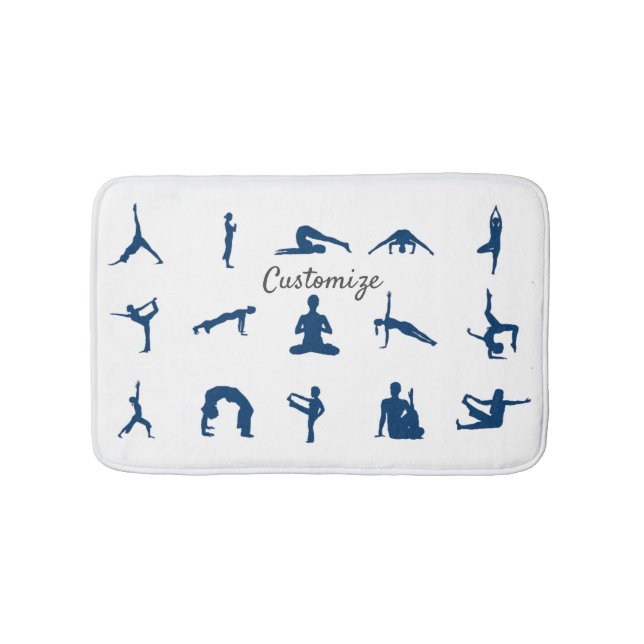 Silhouette Yoga Poses Thunder_Cove  Badrumsmatta (Framsidan)