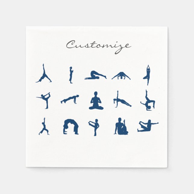 Silhouette Yoga Poses Thunder_Cove Pappersservett (Framsidan)