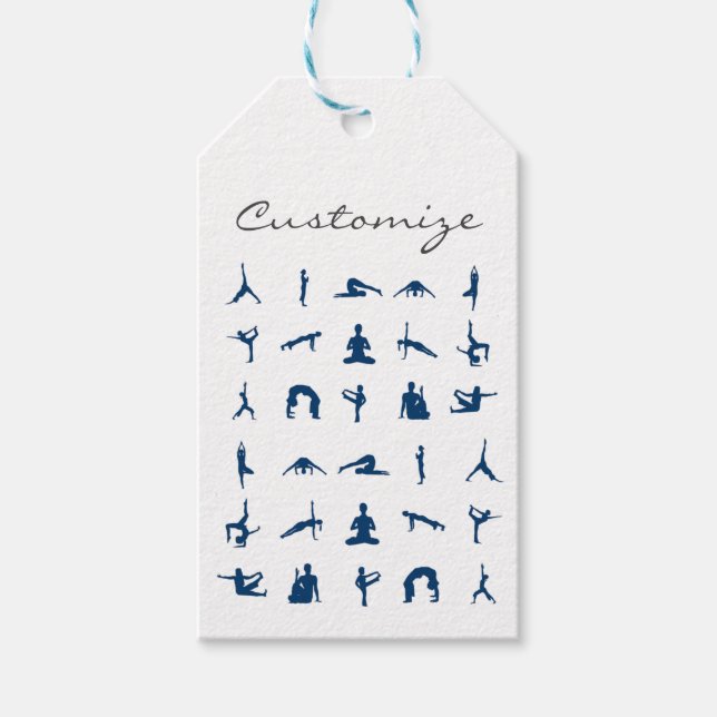 Silhouette Yoga Poses Thunder_Cove Presentetikett (Framsidan)