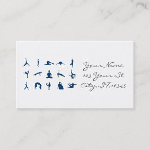 Silhouette Yoga Poses Thunder_Cove Visitkort