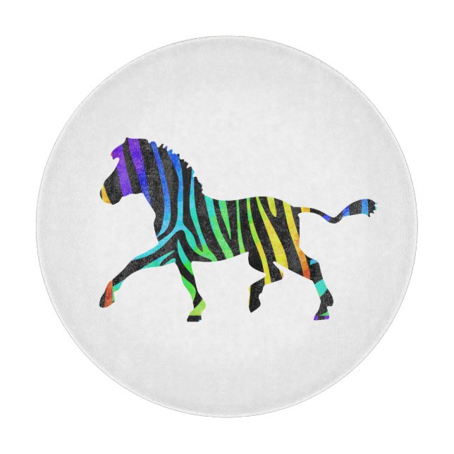 Silhouette Zebra Black och Rainbow (Framsidan)