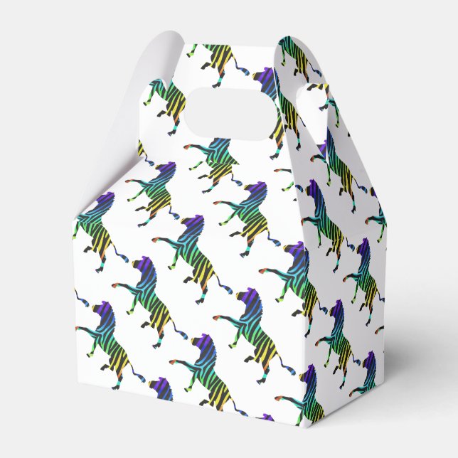 Silhouette Zebra Black och Rainbow Presentaskar (Framsidan Sidan)