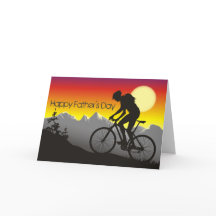 Silhouetteberget Bike Lycklig Fars dag