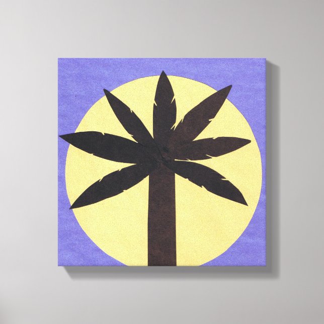 Silhouetted Palmetto Canvastryck (Framsida)