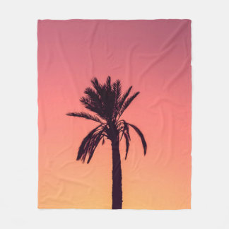 Silhouettefotografi av handflatan träd fleecefilt