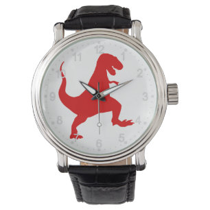 Silhouetteillustration av en tyrannosaurusrex armbandsur