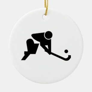 Silhouettelandhockey Julgransprydnad Keramik