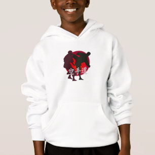 Silhouetten av Karateslagsmål som är röd cirkla T Shirt