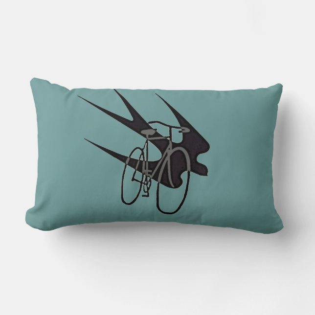 Silhouetten för fågeln för svarten för lumbarkudde (Framsida)