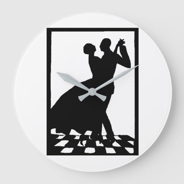 silhouetten kopplar ihop dans i mörken stor klocka (Framsida)