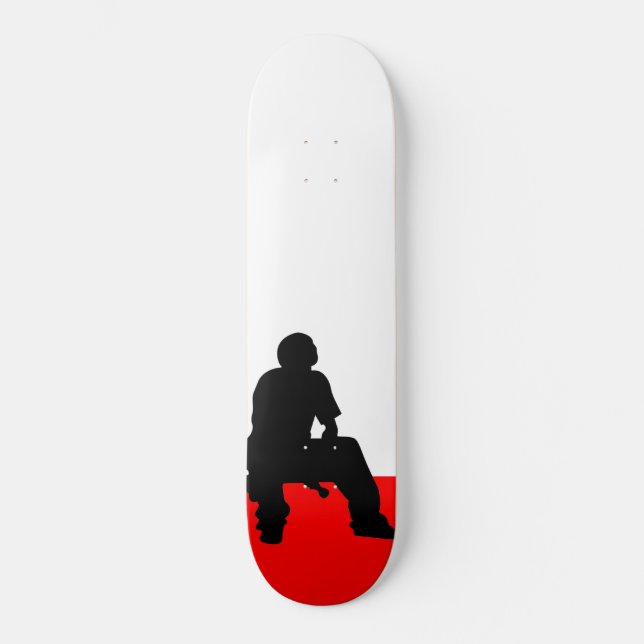 Silhouetten stiger ombord skateboard bräda 19,5 cm (Framsida)