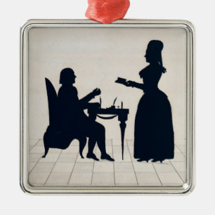 Silhouettes av Monsieur och madamen Roland Julgransprydnad Metall