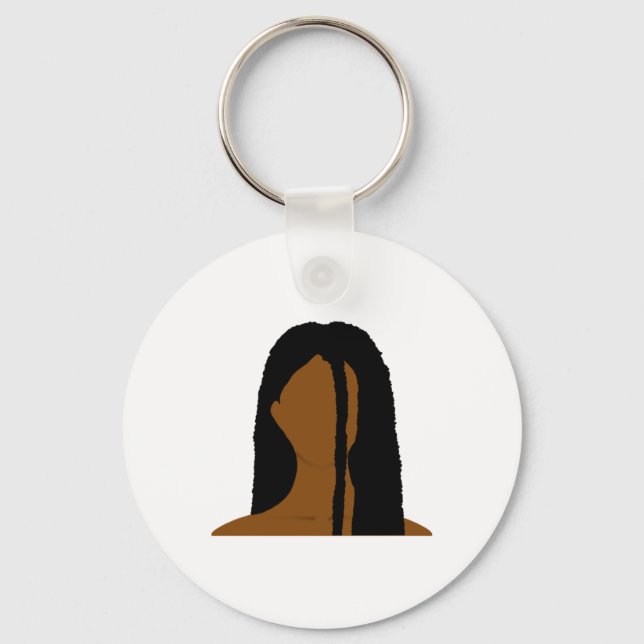 Silhouettes - Braids Sticker Nyckelring (Framsida)