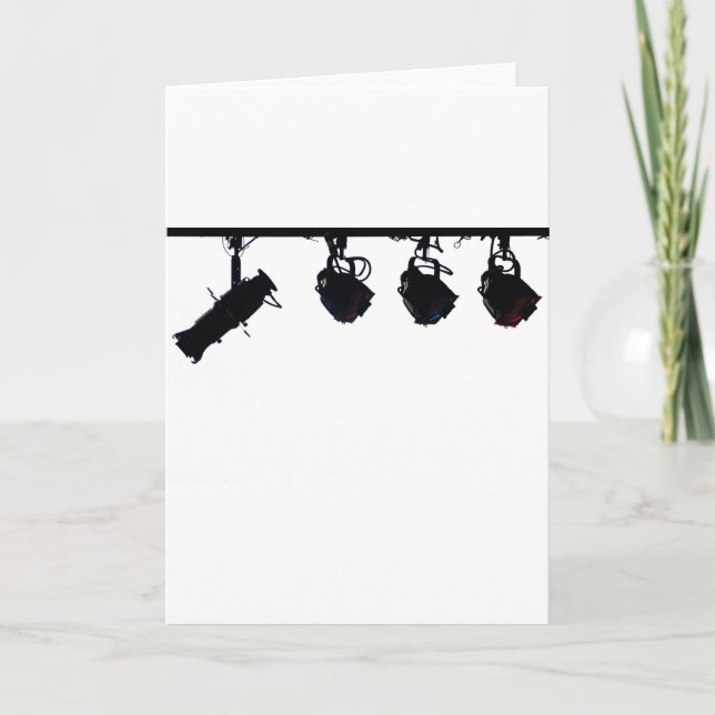 Silhouettes digitalkamera med svart scenljus kort (Framsida)