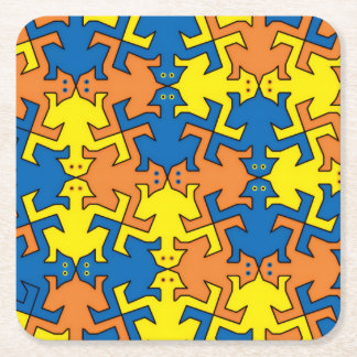 Silhouettes humanoïdes underlägg papper kvadrat