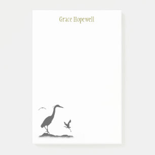 Silhouettes of Underbar Blue Heron Post-it Block