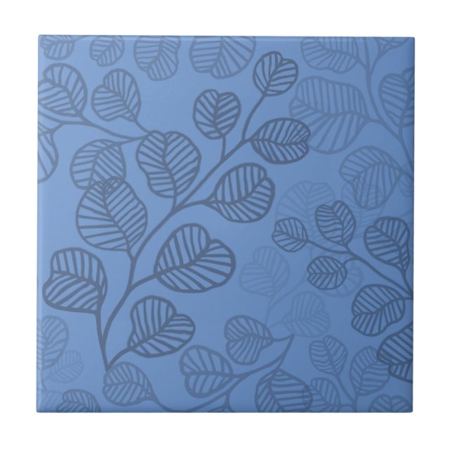 Silhouettes skonsam Serenity HD-kvalitet med blomn Kakelplatta (Framsidan)