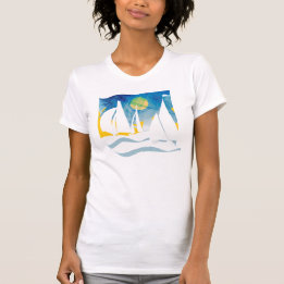 Silhouettesegling på havet t shirt