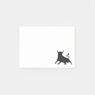 Silhouettespring med tjurarna Spanien Post-it Block