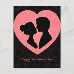 Silhouettesvalentin kort för dag