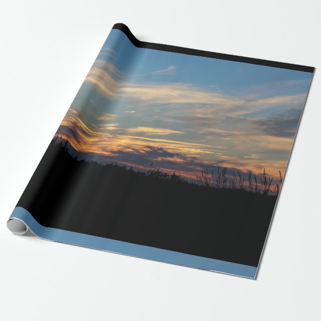 Silhouettevägg av naturen presentpapper (Utrullad)