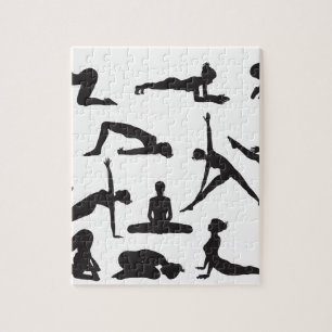 SilhouetteYoga poserar Pussel