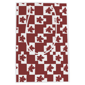 Silhueta de flores em padrão.