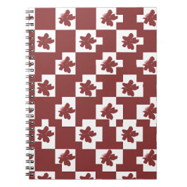 Silhueta de flores em padrão. anteckningsbok