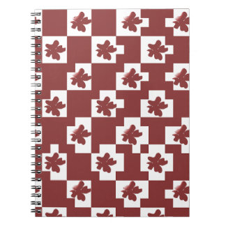 Silhueta de flores em padrão. anteckningsbok