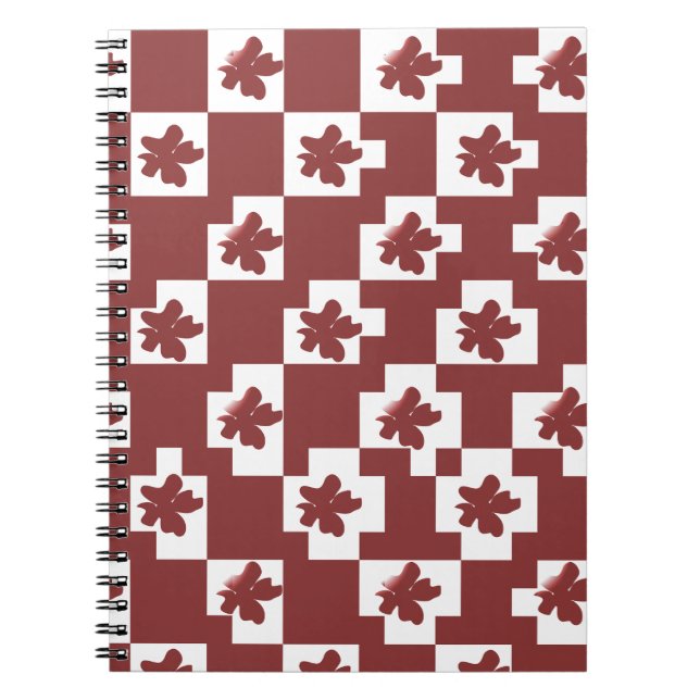 Silhueta de flores em padrão. anteckningsbok (Framsidan)