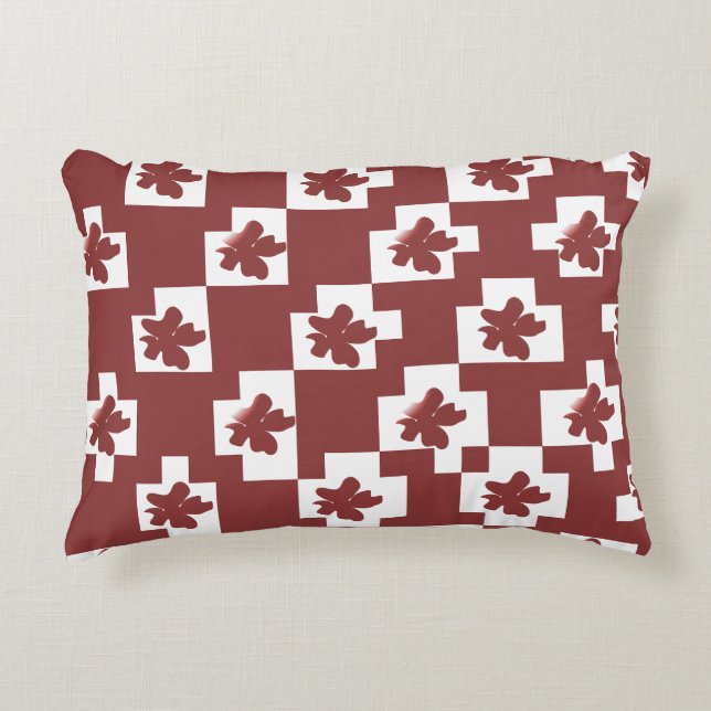 Silhueta de flores em padrão. prydnadskudde (Framsidan)