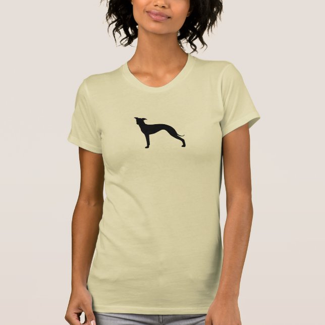 Silhuett av italiensk mops tee (Framsida)