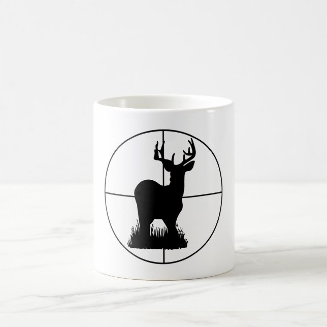 Silhuett av jaktmål för hjort kaffemugg (Skapare uppladdad)