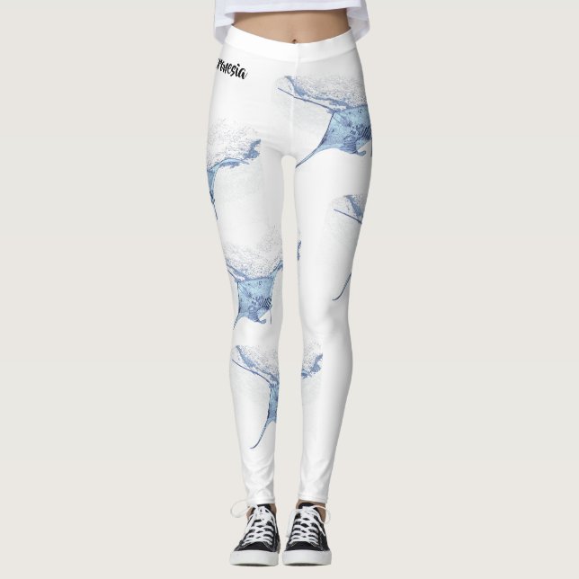 Silhuett av Manta rocka Leggings (Framsida)