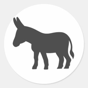 Silhuett av mul runt klistermärke