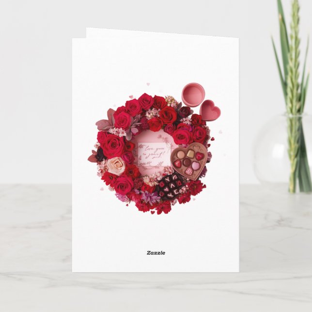 Silhuett av par Glad Alla Hjärtans Dag Romantisk Kort (Baksida)