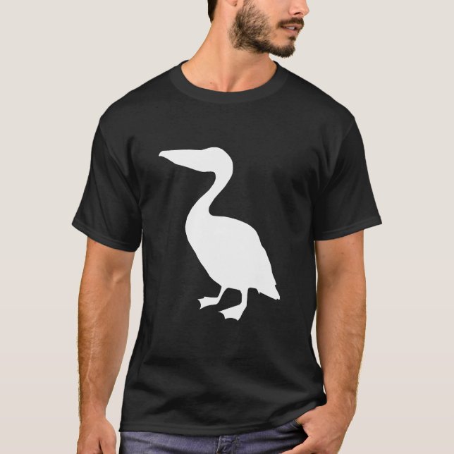 Silhuett av pelikan t shirt (Framsida)