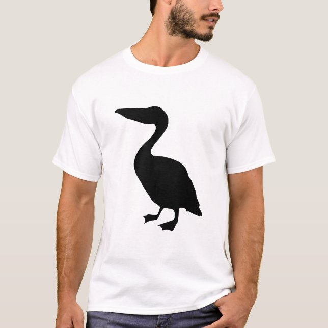 Silhuett av pelikan tee shirt (Framsida)